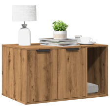 vidaXL kézműves tölgy színű szerelt fa macskaalomdoboz 80 x 50 x 45 cm macskafelszerelés