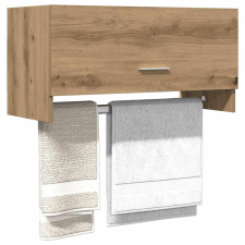 vidaXL kézműves tölgy színű szerelt fa ruhásszekrény 70x32,5x35 cm bútor