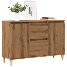vidaXL kézműves tölgy színű szerelt fa tálalószekrény 102 x 35 x 70 cm bútor