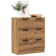 vidaXL kézműves tölgy színű szerelt fa tálalószekrény 60 x 30 x 70 cm bútor