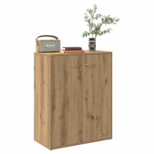 vidaXL Kézműves tölgy színű szerelt fa tálalószekrény 60x30x75 cm bútor