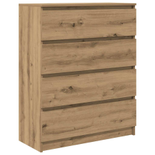 vidaXL kézműves tölgy színű szerelt fa tálalószekrény 80x35x99 cm (3328488) bútor