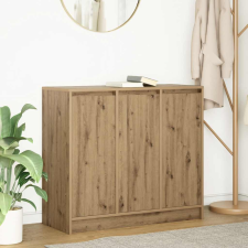 vidaXL Kézműves tölgy színű szerelt fa tálalószekrény 85x34x76 cm bútor