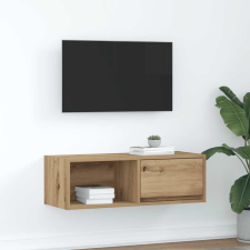 vidaXL kézműves tölgy színű szerelt fa TV-szekrény 80x31x25,5 cm bútor