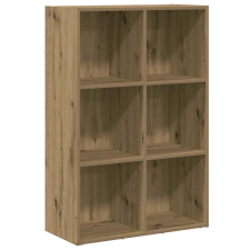 vidaXL Kézműves tölgyszínű szerelt fa könyv-/tálalószekrény 66x30x98cm (855827) bútor