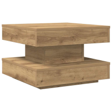 vidaXL kézművestölgy dohányzóasztal 360 fokban forgatható 50x50x34,5cm (858478) bútor