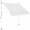 vidaXL Kézzel feltekerhető napellenző krém, 150 cm