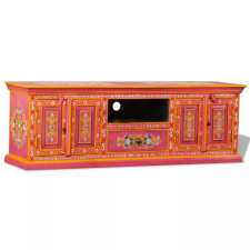 vidaXL kézzel festett pink, tömör mangófa TV-szekrény bútor