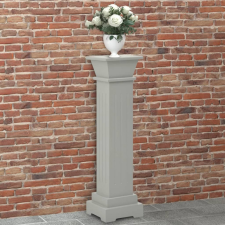 vidaXL klasszikus szürke MDF szögletes oszlop virágállvány 17x17x66cm bútor