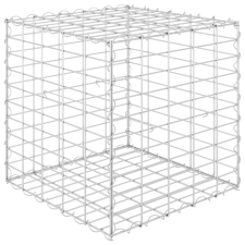 vidaXL kocka alakú acélhuzal gabion magaságyás 50 x 50 x 50 cm (145650) kerti tárolás