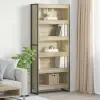 vidaXL Könyvespolc 2 pcs Sonoma 80 x 30 x 189,5 cm Faanyag