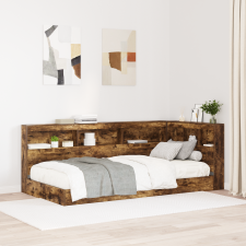 vidaXL Könyvespolc ágy Füstölt tölgy 100x200 cm MDF ágy és ágykellék