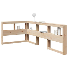 vidaXL Könyvespolc fejtámla L-alakú 75 cm tömörfa fenyőfa ágy és ágykellék