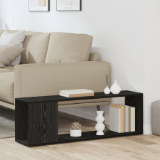 vidaXL Könyvespolc Fekete Tölgy 100x24x32 cm Műanyag bútor