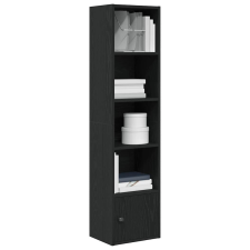 vidaXL Könyvespolc fekete tölgy 31x24x127 cm Gépesített fa bútor