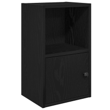 vidaXL Könyvespolc fekete tölgy 31x24x52 cm Gépesített fa (860320) bútor