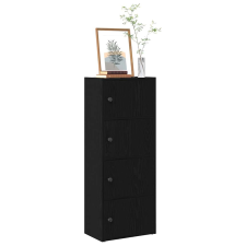 vidaXL Könyvespolc fekete tölgy 40x24x102 cm gépesített fa bútor