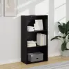  vidaXL Könyvespolc Fekete tölgy 60 x 30 x 114 cm Faanyag