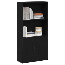 vidaXL Könyvespolc fekete tölgy 60x24x120 cm gépesített fa bútor