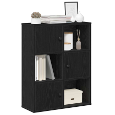 vidaXL Könyvespolc fekete tölgy 60x24x76,5 cm Gépesített fa bútor