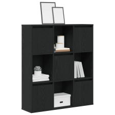 vidaXL Könyvespolc fekete tölgy 89x24x101,5 cm Gépesített fa bútor