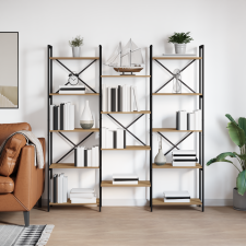 vidaXL Könyvespolc kézműves tölgy 156 x 25 x 167.5 cm Faanyag bútor