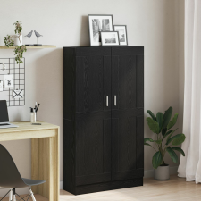 vidaXL Könyvespolcok 2 db Fekete Tölgy 165x30,5x150 cm Műgyanta bútor