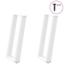 vidaXL konzolasztal lábak U-alakú 2 db Fehér 28x(72-73) cm Acél bútor