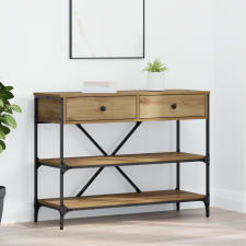 vidaXL Konzolasztal Mesteri tölgy 100x34.5x75 cm Szerelt fa bútor