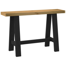 vidaXL konzolasztal NOAIN A alakú lábak 120x30x75 cm tömör fa fenyőfa bútor