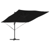 vidaXL Konzolos Roma Parasol Fekete 286x285x265 cm Alumínium (42003339)