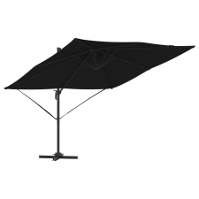 vidaXL Konzolos Roma Parasol Fekete 286x285x265 cm Alumínium (42003339) kerti bútor
