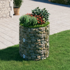vidaXL kör alakú horganyzott acél gabion magaságyás Ø100 x 100 cm építőanyag