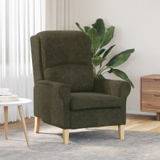 vidaXL Kortárs karosszék Katonai zöld Szövet, Fa Közepes Ergonomikus bútor