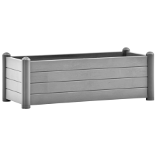 vidaXL kőszürke kerti PP magaságyás 100 x 43 x 35 cm (317580) kerti tárolás