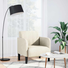 vidaXL Krém bársony kanapészék karfás szék 54 cm bútor