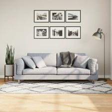 vidaXL krém és fekete hosszú szálú bozontos modern szőnyeg 100x200 cm lakástextília
