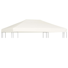 vidaXL Krémfehér pavilon tetőponyva 310 g/m², 4 x 3 m kerti bútor