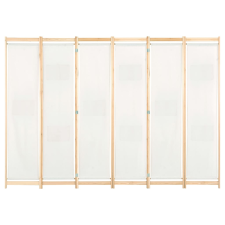 vidaXL krémszínű 6-paneles szövetparaván 240 x 170 x 4 cm   (248174) bútor