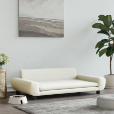 vidaXL krémszínű bársony kutyaágy 100 x 54 x 33 cm szállítóbox, fekhely kutyáknak