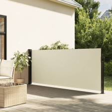 vidaXL krémszínű behúzható oldalsó napellenző 120 x 600 cm kerti bútor