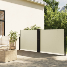 vidaXL krémszínű behúzható oldalsó napellenző 140 x 1000 cm kerti bútor