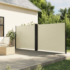 vidaXL krémszínű behúzható oldalsó napellenző 180 x 1000 cm kerti bútor