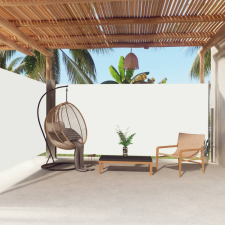 vidaXL Krémszínű behúzható oldalsó napellenző 180 x 600 cm kerti bútor