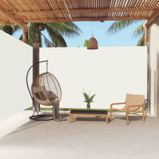 vidaXL Krémszínű behúzható oldalsó napellenző 220 x 600 cm kerti bútor