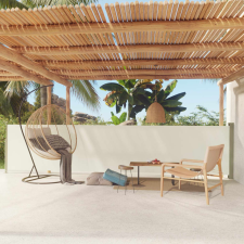 vidaXL krémszínű behúzható oldalsó terasznapellenző 117 x 600 cm kerti bútor