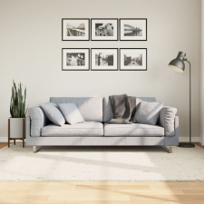 vidaXL krémszínű hosszú szálú bozontos modern szőnyeg 160 x 230 cm lakástextília