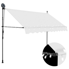 vidaXL krémszínű kézzel kihúzható LED-es napellenző 300 cm kerti bútor