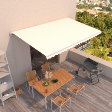 vidaXL krémszínű kézzel kihúzható napellenző 500 x 350 cm kerti bútor