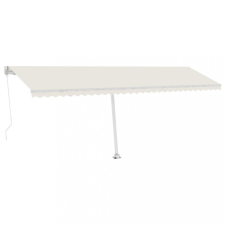 vidaXL Krémszínű kézzel kihúzható póznás napellenző 600 x 300 cm (3069597) kerti bútor